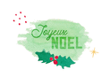 Joyeux Noël aquarelle festive et végétale